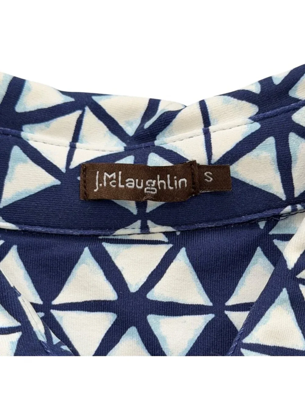 J. McLaughlin Womens Small Lawrence Shirt Dress Catalina Cloth Blue White - Picture 4 of 8